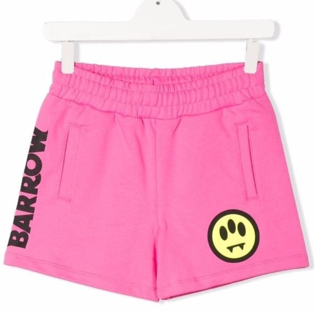 Barrow kids TEEN logo-print cotton track shorts Size S